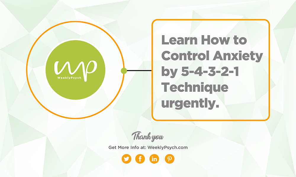 Learn how to control anxiety by 5-4-3-2-1 technique